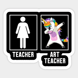 Teacher vs Art teacher Sticker